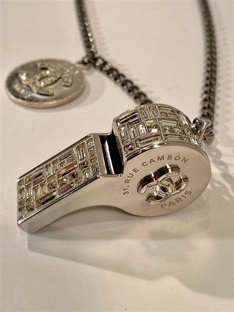 Fancy Chanel Whistle Pendant with CC Medallion 